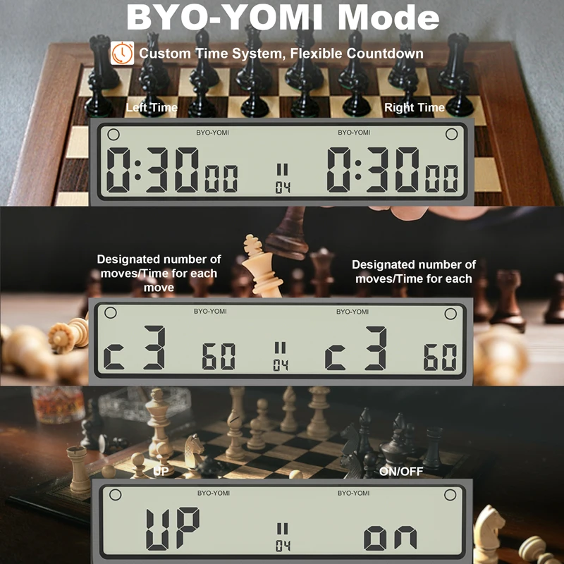 GC01 Digital Chess Timer Multipurpose Portable Professional Chess Clock Count Up/Down Precision Board Game Timer Stopwatch view 4