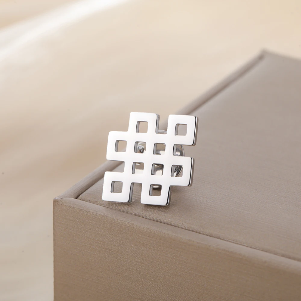 Dawapara Vintage Endless Knot Symbol Broschen Viel Glück Chinesischer Knoten Brosche Anstecknadel Edelstahl Zubehör – Detail 7