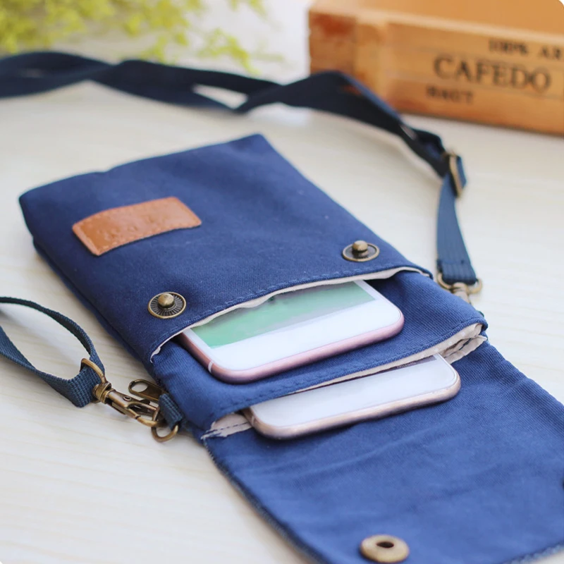 

Women Solid Color Canvas Crossbody Bag 3Layer Simple Fashion Satchel Shoulder Bag Coin Purse Cell Phone Holder Summer Accessory