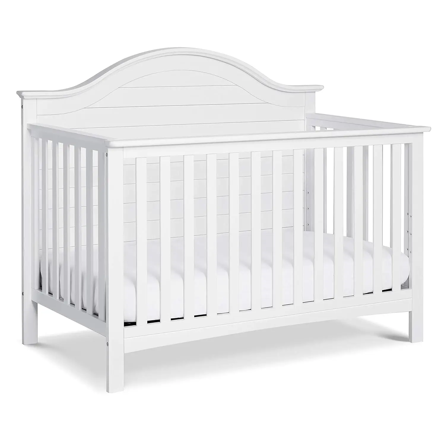 Nolan 4-in-1 Convertible Crib in White, Greenguard Gold Certified, 1 Count (Pack of 1)