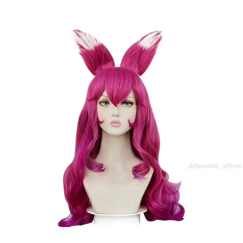Nuovo 2025 Ahri LOL Parrucca Orecchio Spirit Blossom League of Legends Abiti Cosplay Anime Halloween Party Costume Kodiak