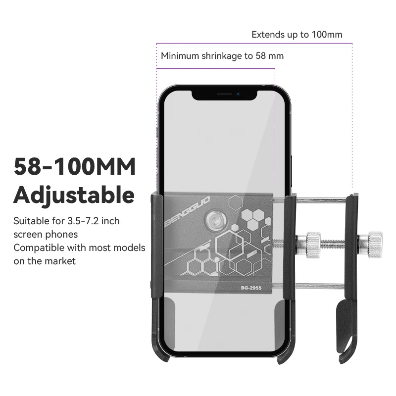 Aluminiowy uchwyt na telefon do roweru szosowego, górskiego, MTB, kompatybilny z iPhone 15 16 17 Pro Max, Samsung, Xiaomi — zdjęcie produktu 2