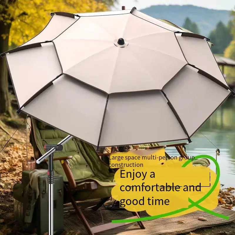 Outdoor fishing parasols universal large rainproof thickened special booths set up sunscreen camping umbrellas
