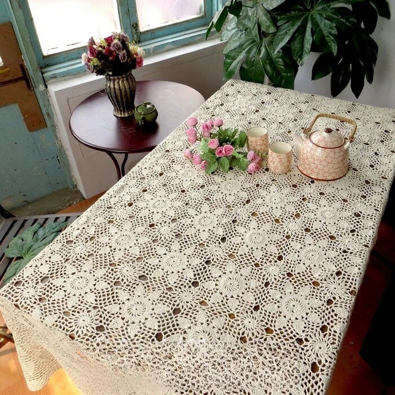 

1 шт. 50-120 см шириной, хлопковая кружевная скатерть ручной работы, винтажная дорожка на стол, декор для дома и кофейни, реквизит для фотосессий
