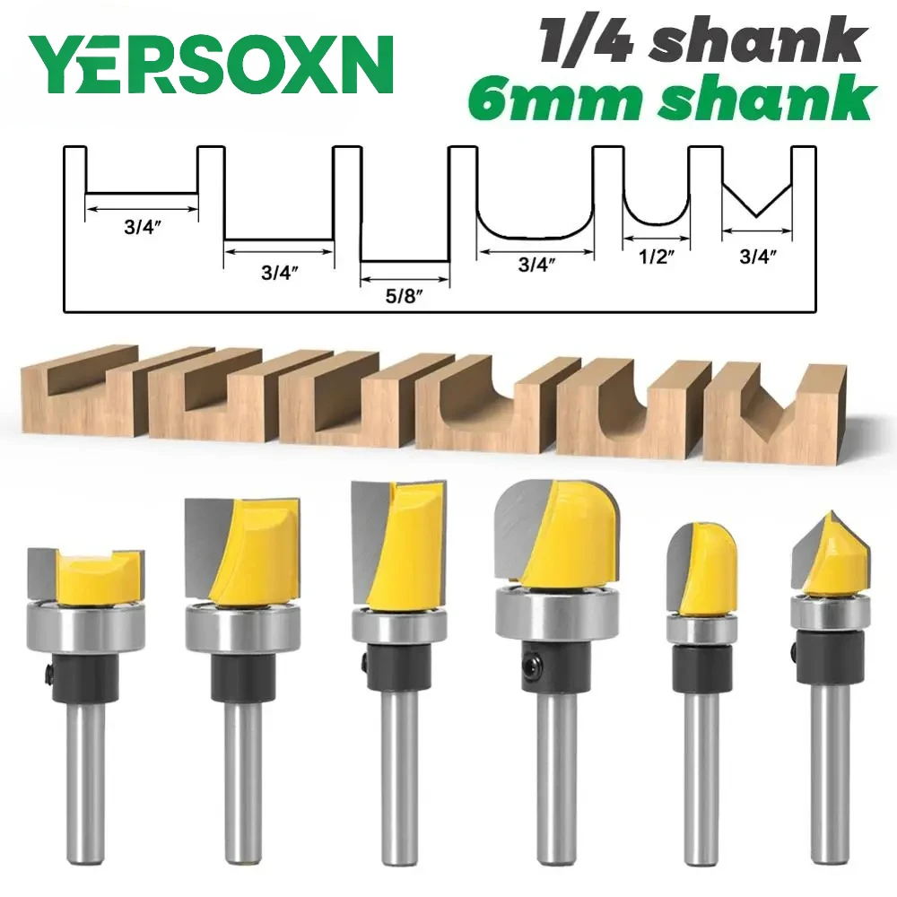 1/6PCS 6mm 1/4
