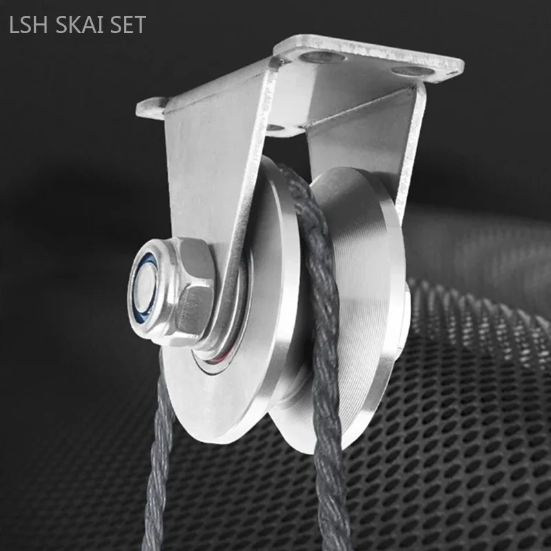1pc Silent Bearing Directional Track Wheel V/U/H Type Stainless Steel Pulley Sliding Door Roller Steel Wire Conductor Pulley - view 6
