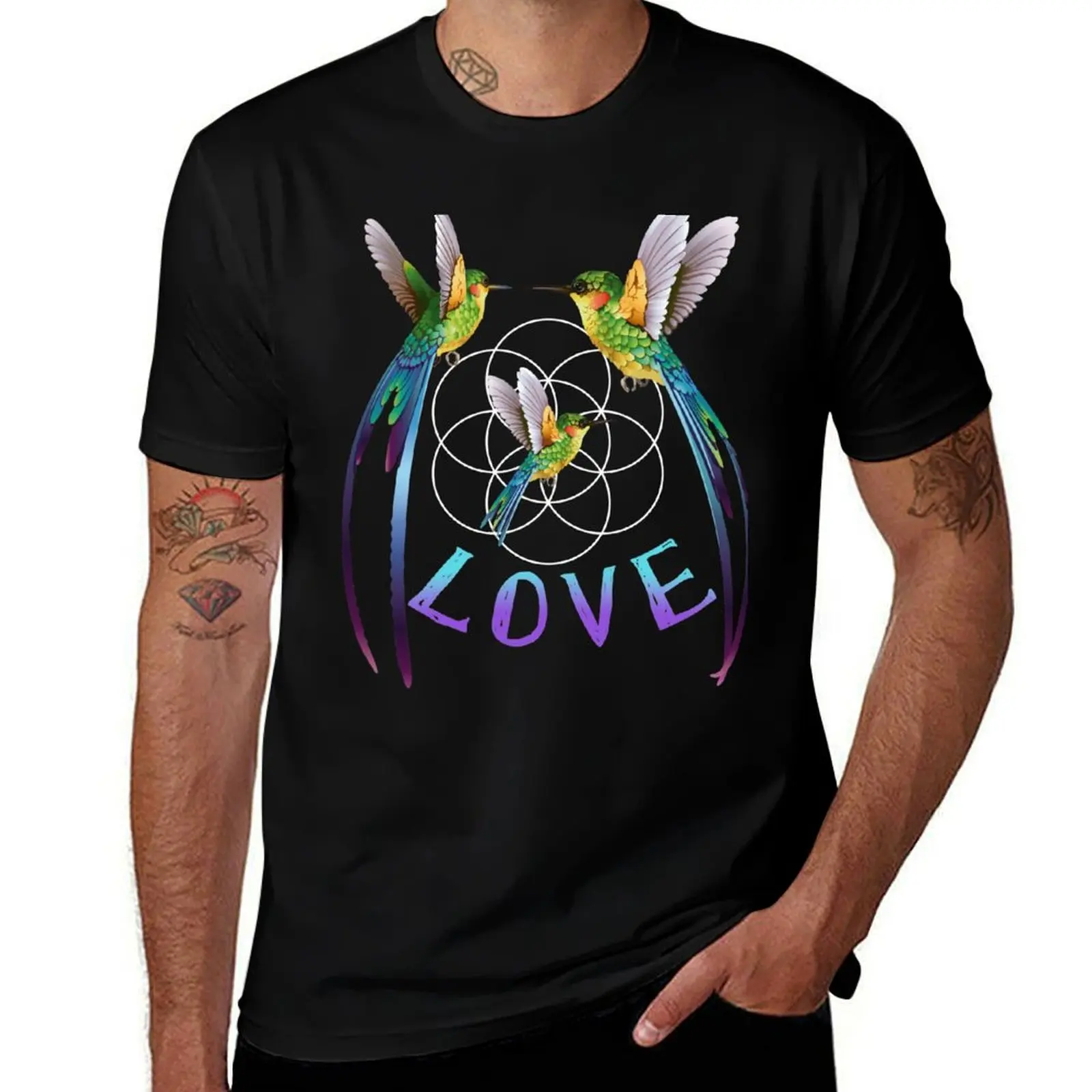

hummingbird, the colibri. Joy in all its forms T-Shirt t shirt man luxury men t shirt cotton 100% T-Shirt