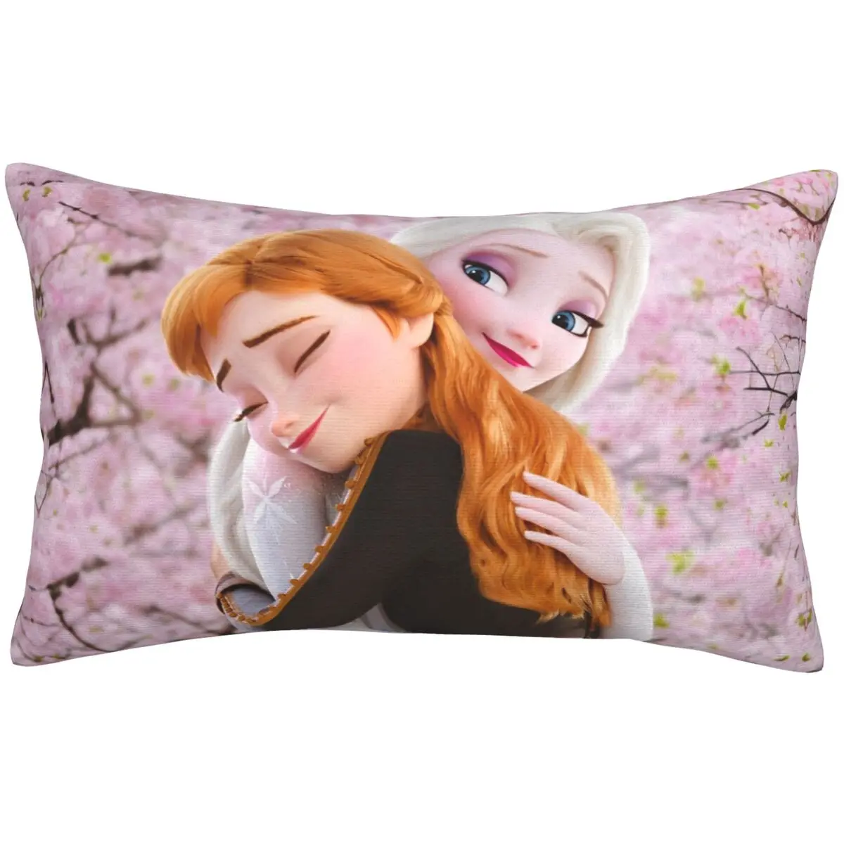 Elsa and Anna Hug Reversible Pillowcase Cover 20x30 for Hair and Skin Olaf Cute Bedding Pillow Covers For Kids Children