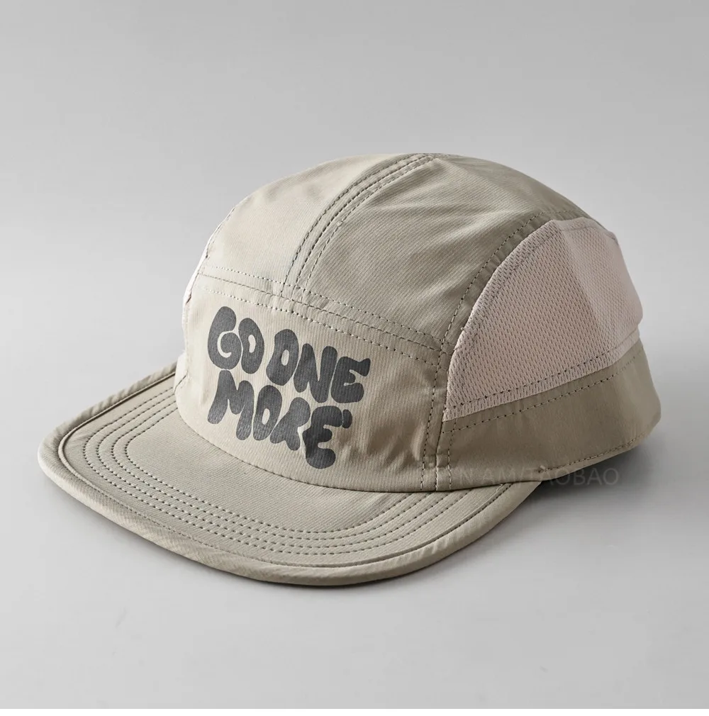 Quick Drying Running Cap Flat Birm Baseball Cap Adjustable Lightweight Breathable UV Protection Sports Sun Cap for Men Women