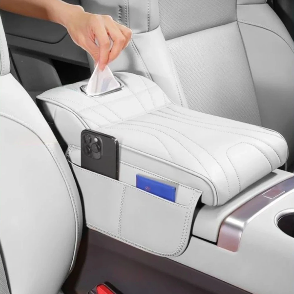 Novo Apoio de Braço Universal para Carro em Espuma Viscoelástica 2026 com Bolso de Armazenamento e Almofada de Conforto para Motorista - Acessório Automotivo para Interior
