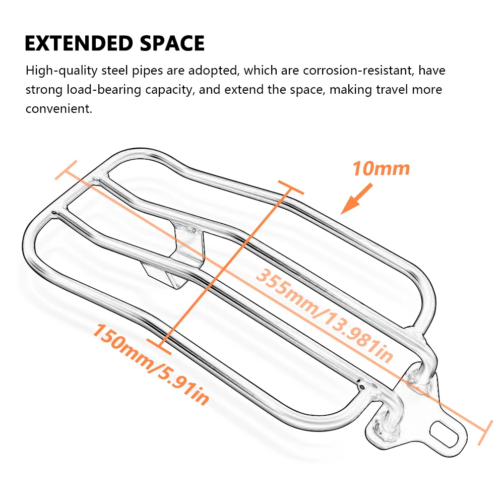 Motorcycle Rear Solo Seat Luggage Rack Support Shelf For Kawasaki Eliminator 500 500SE 2024-2025