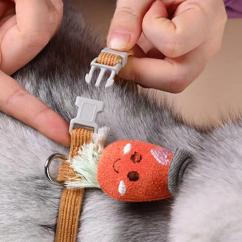 Rabbit Leash Outdoor Walking with Kitty Rabbit Cute Carrot Shape Harness Prevent Escape Adjustable Traction Rope Pet Accessories