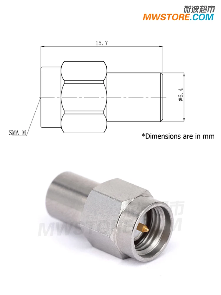 SMA Male Load 50 Ohm Coaxial Matching Load 2W 18GHz
