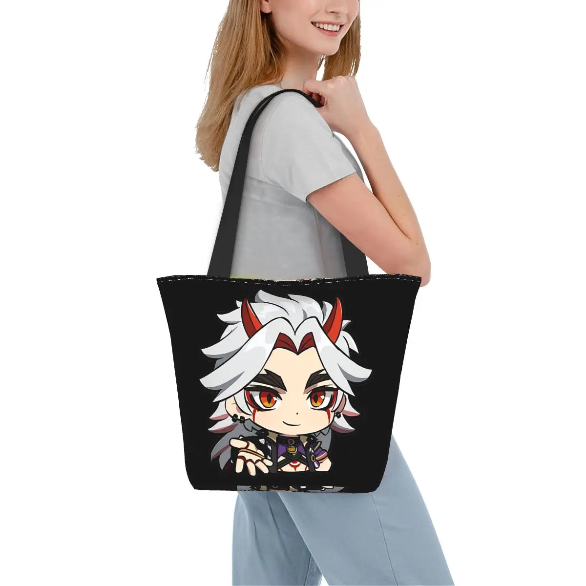 arataki-itto-genshin-sacola-de-compras-de-lona-de-grande-capacidade-bolsa-de-ombro-shopper-bolsa-de-compras-para-mulheres