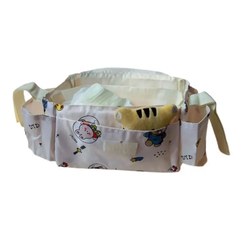 

U13F Functional Baby Strollers Hanging Bag Portable Travel Carrying Case Organiser Bottle Wipes Nappy Diaper Storage Solution