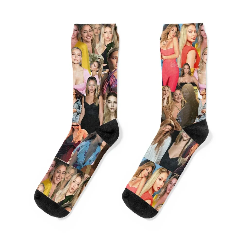 

Madelyn Cline Super Fine Beautiful Actress Aesthetic Collage - 1 Socks christmas gift cute compression hiking Ladies Socks Men's