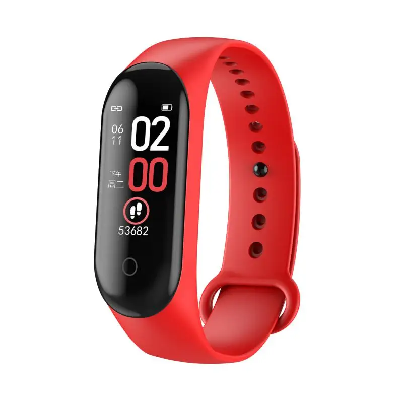 Reloj inteligente deportivo M4, pulsera con Bluetooth, control del ritmo cardíaco y de la presión sanguínea