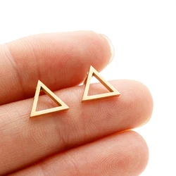 1 Pair Stainless Steel Stud Earrings for Women Dainty Triangle Earrings Geometric Earrings Trend Jewelry Gift