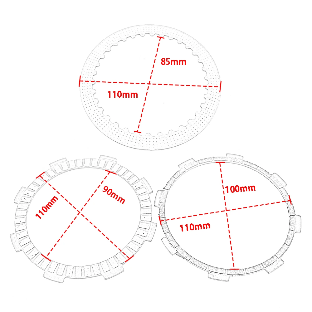 Pokhaomin Motorcycle Friction Plates Clutch Kit Steel Set for RC200 2014-2022 90132011000 90132111000 90132211000 90132010000