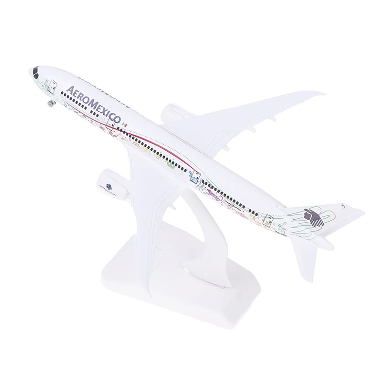 20cm ar mexicano aeroméxico companhias aéreas boeing 787 b787 airways liga de metal avião modelo diecast avião modelo rodas aeronaves