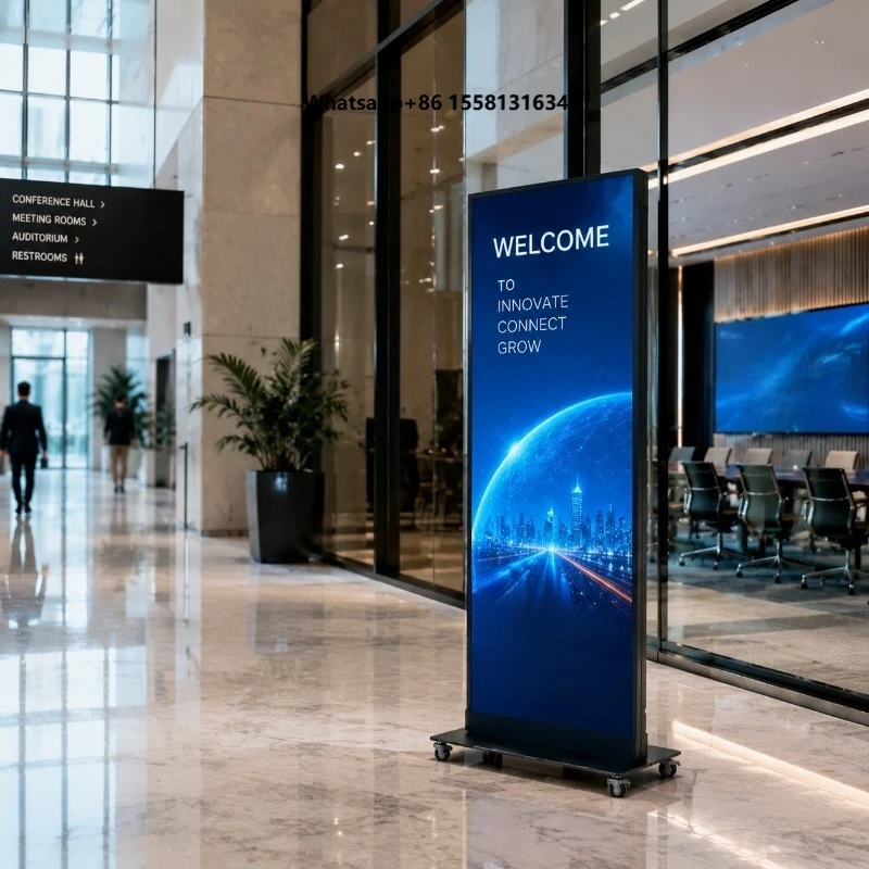 DDW Portable LED Poster Screen Commercial Digital Signage Advertising Display Lightweight Brand Showcase Marketing Solution 8K