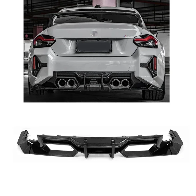 

Для BMW M2 G87 2023-дюймовый сухой задний диффузор из углеродного волокна, разветвители, передние воздуховоды, стиль SQ, сухой диффузор из углеродного волокна