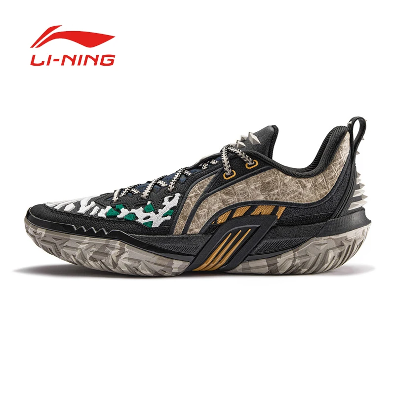 LI NING JIEAO Men low cut wear-resistant and anti slip professional practical cushioning rebound outdoor sports basketball shoes