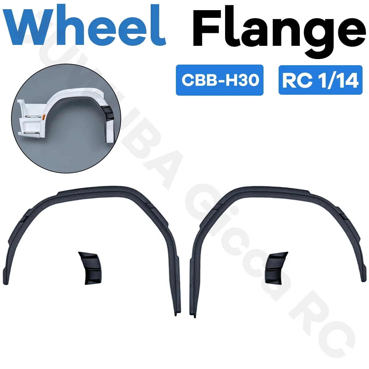 770S Wheel Flange wheel Mudguard Fender CBB-H30 For 1/14 Tamiyaa RC Scaniaa Tractor Truck 56368/56371/56379 Toys Model Parts