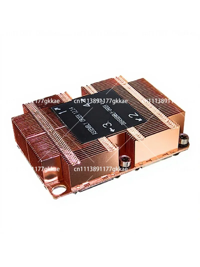 1U Server CPU Cooler Pure Copper Heatsink for LGA3647 Narrow Socket