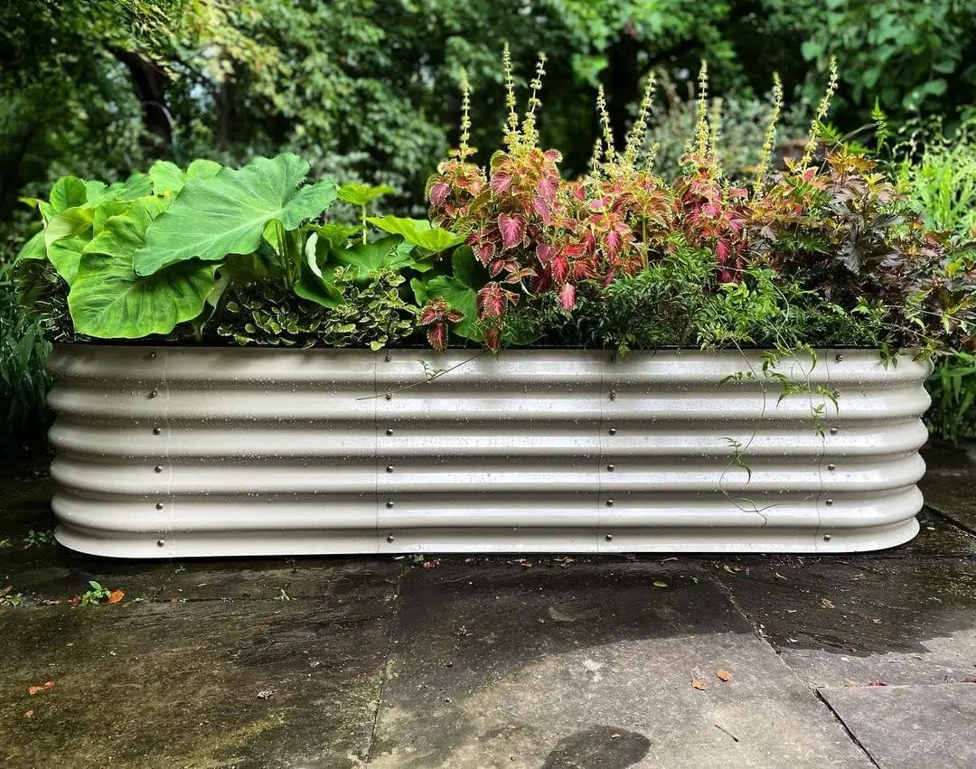 17 Zoll hohes, modulares 6-in-1 Metall-Hochbeet, Garten-Hochbeet-Bausätze für Gemüse, Blumen, Terrassen und Boden – Pflanzkasten – Detail 6