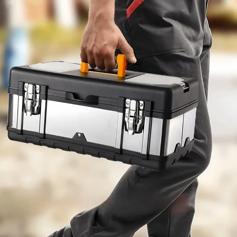 14/17/20インチツールボックス ステンレス製 移動式 家庭用 多機能 プラスチック製 ネジアクセサリー 初回ツールパッケージ