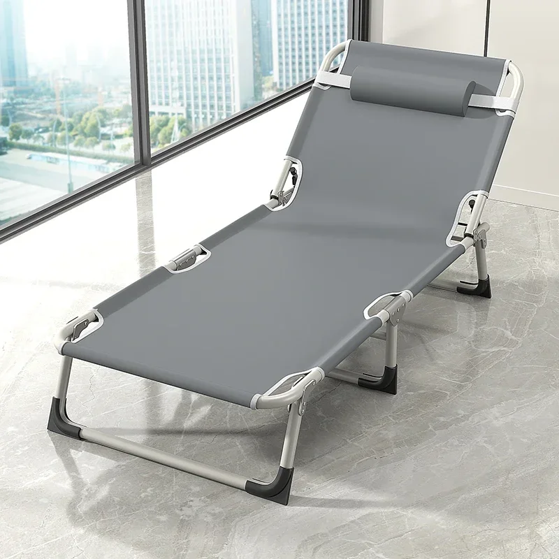 Outdoor Installation-free Foldable Sun Lounger Beach Chair Adult Tanning Lounger Nap Camp Bed Multifunctional Lounge Chair