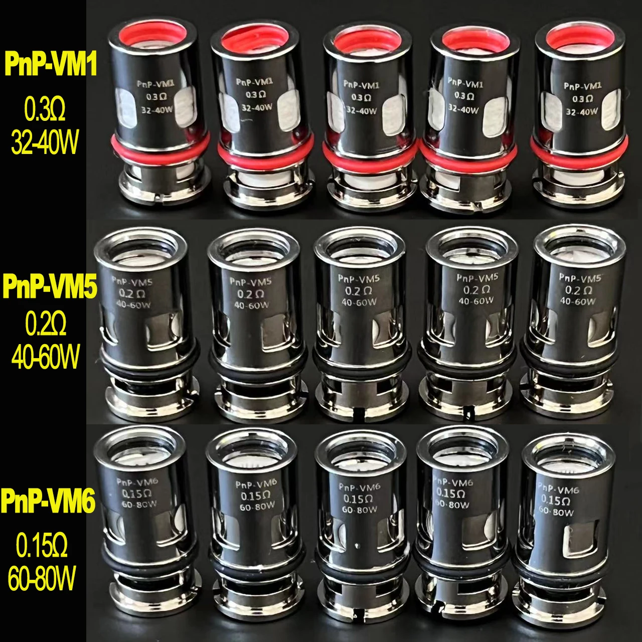 5PCS DL PnP Coil VM1 0.3ohm VM5 VM6 0.15ohm Vinci Mesh Coils for VINCI X R Drag X S Nani PnP 22 Mod Pod Kit  Atomizer Vape