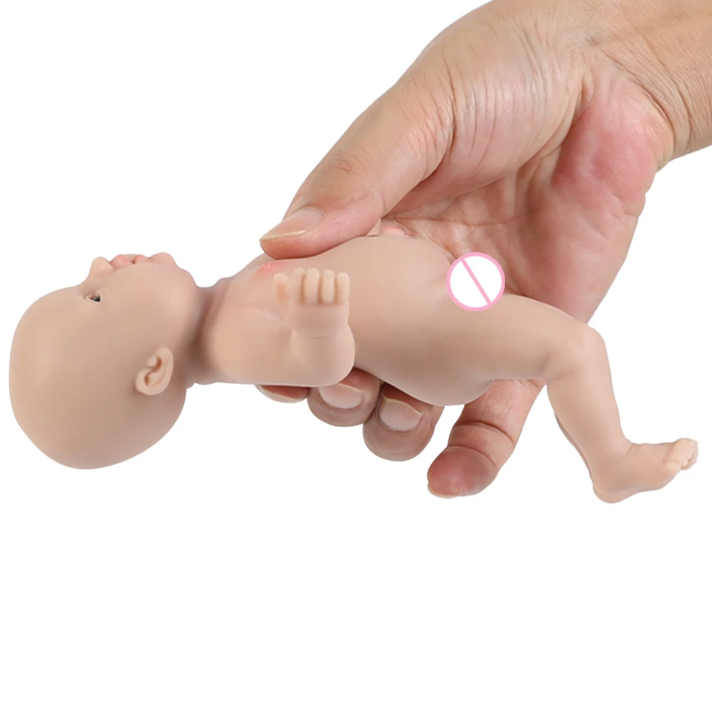 IVITA-Boneca Reborn Baby Girl Full Body, boneca macia realista, brinquedos realistas com olhos para as crianças, presente de Natal, 7"