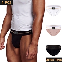 ORLVS Briefs Male Seamless Hip Design Mens Underwaer Super Large Wide 5cm Elastic Band Independent Codpiece Boy Short Pants