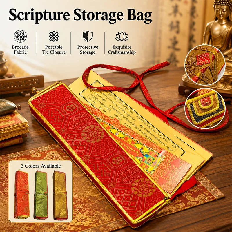 Thicken Nepal Scripture Bag Home Buddhist Hall Desktop Scripture Storage Bag Cover Cloth