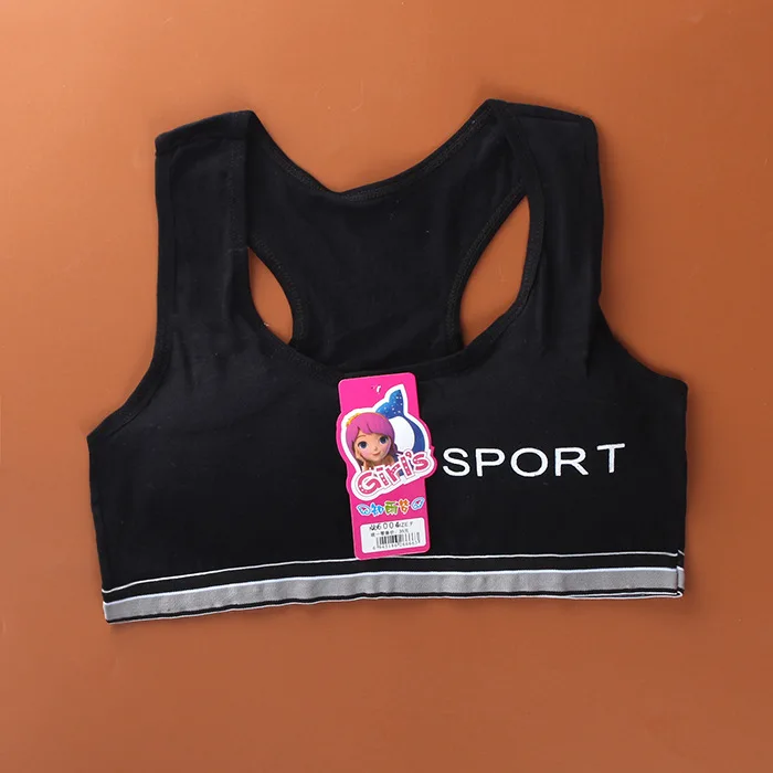 Young Girls Development Tank Bras Removeable Padded Kids Sports Training Bras Teenage Girl Underwear Tops Children Wrapped Bras