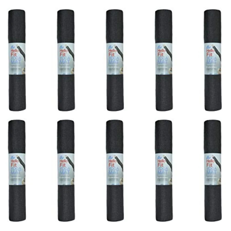

10-Pack Yoga Mat, 68" x 24" Non Slip Exercise Mat, 4mm Thick Gym Mat for Fitness and Stretching, Bulk Non Toxic Yoga Mats for S