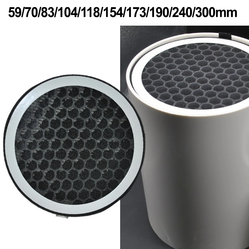 PVC Pipe Air Filter Remove Smoke Dust Filter Element Air Outlet Filter Screen 59/70/83/104/118mm Round Pipeline Duct Air Filter
