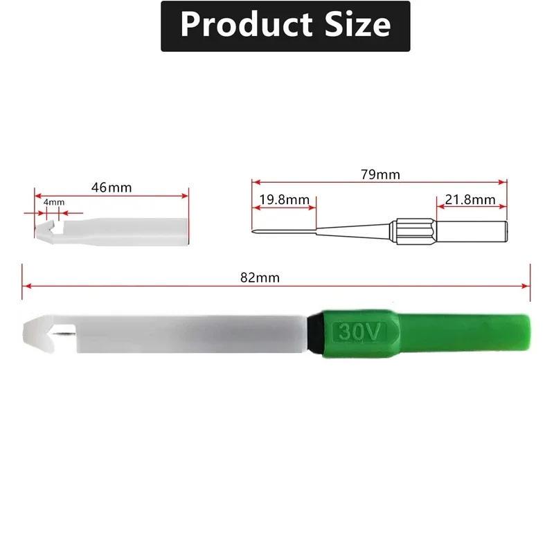 TPC159  5pcs Multimeter Test Pin Probe Diagnostic Tool Insulation Wire Piercing Tester Needle Tip Repair Accessories