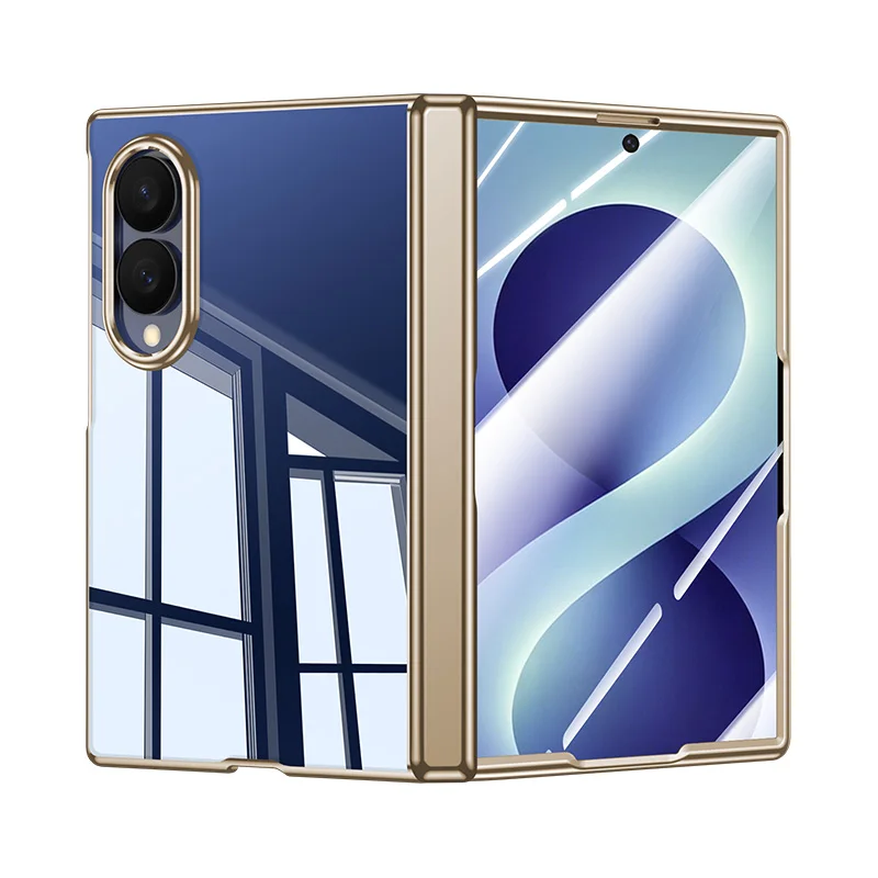 For Samsung Galaxy Z Fold 8 Case Hard PC Transparent plating Protective Back Cover Case For Samsung Z Fold 8 Ultra Phone Shell