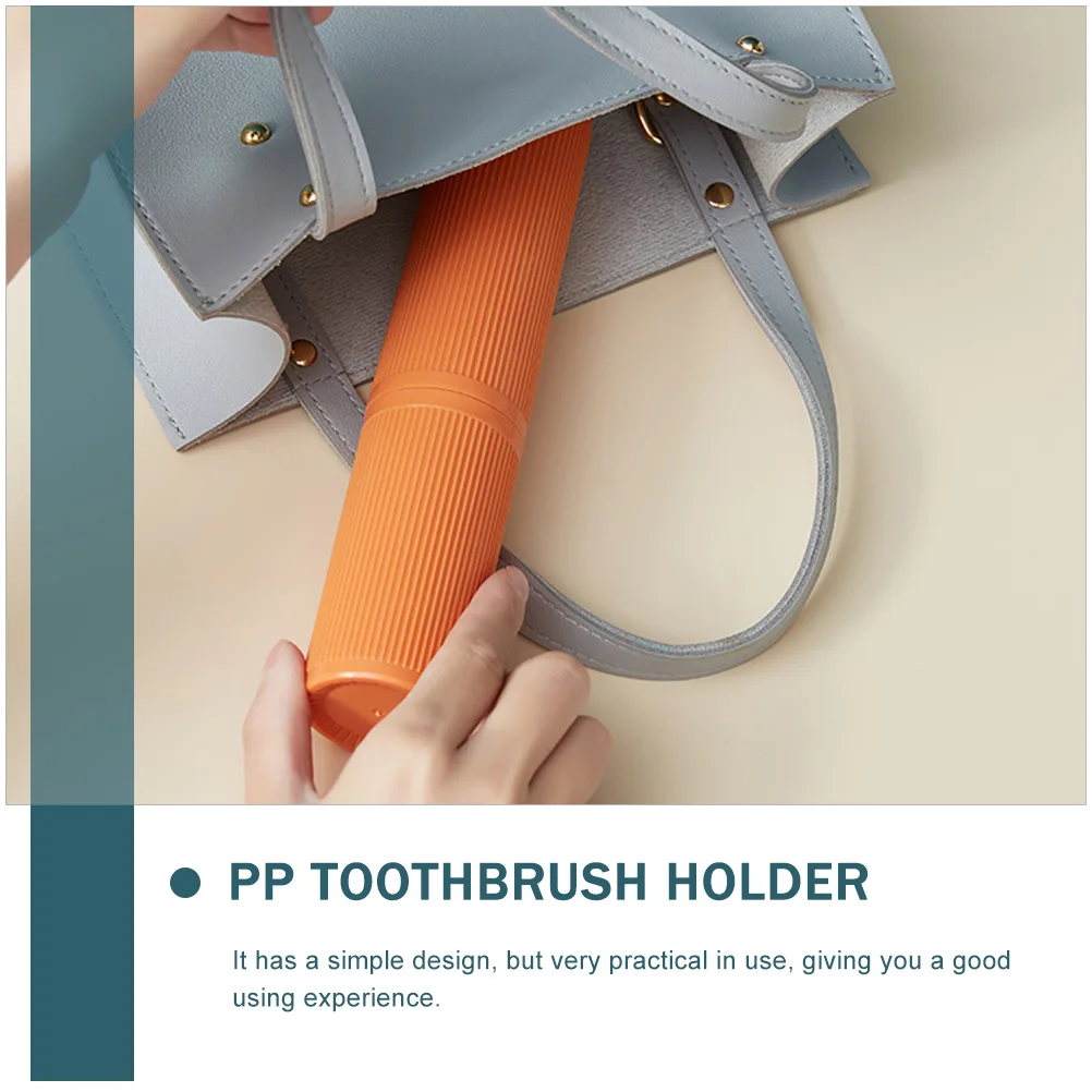 

4pcs Travel Toothbrush Cups Durable Portable Toothpaste Containers Anti-Drop Non-Slip Pp Toothbrush Box For Picnic Business Trip