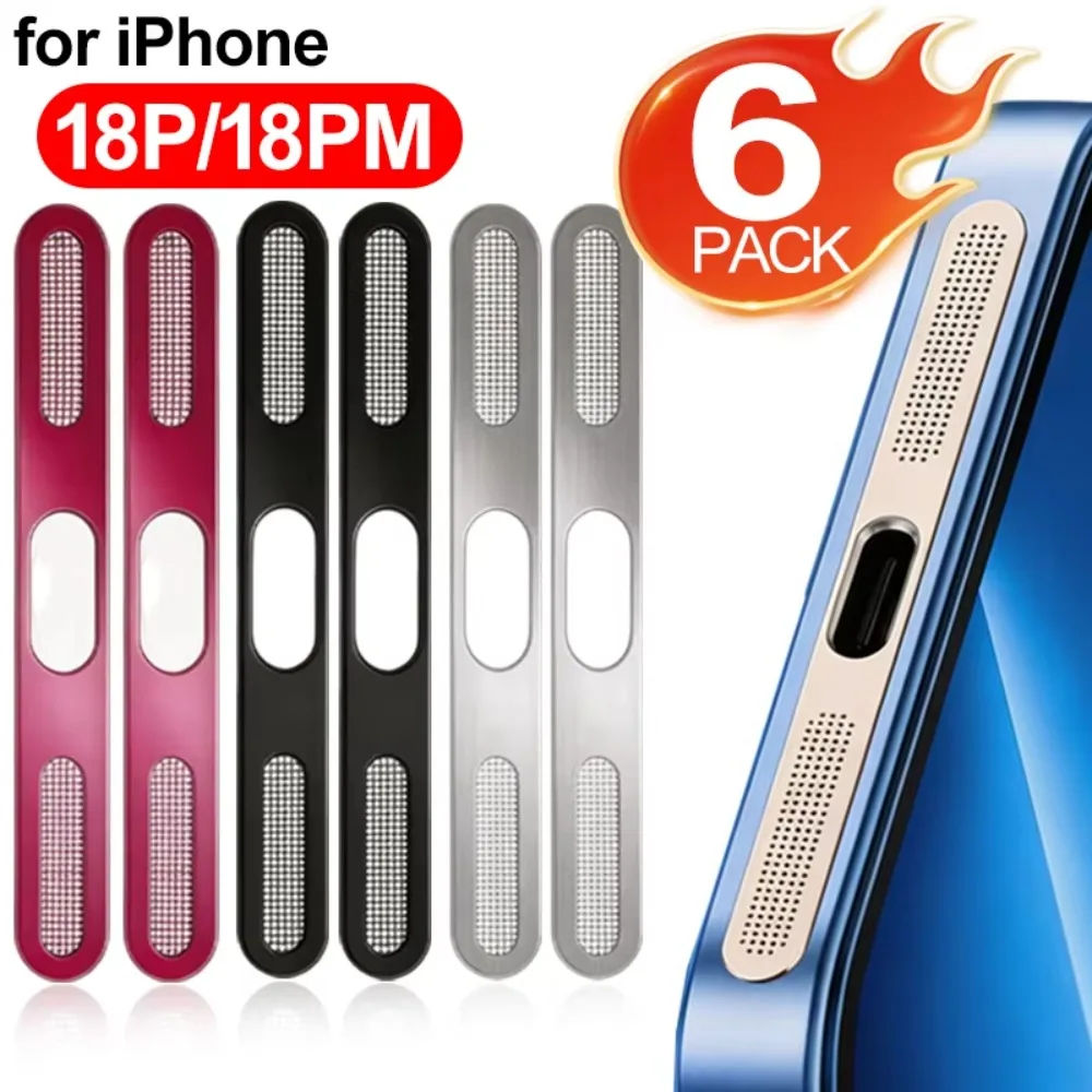 6Pcs Metal Dustproof Net Sticker for IPhone 18 Pro Max 18 Pro Series Earpiece Speaker Hole Anti-dust Mesh Protector Compatible