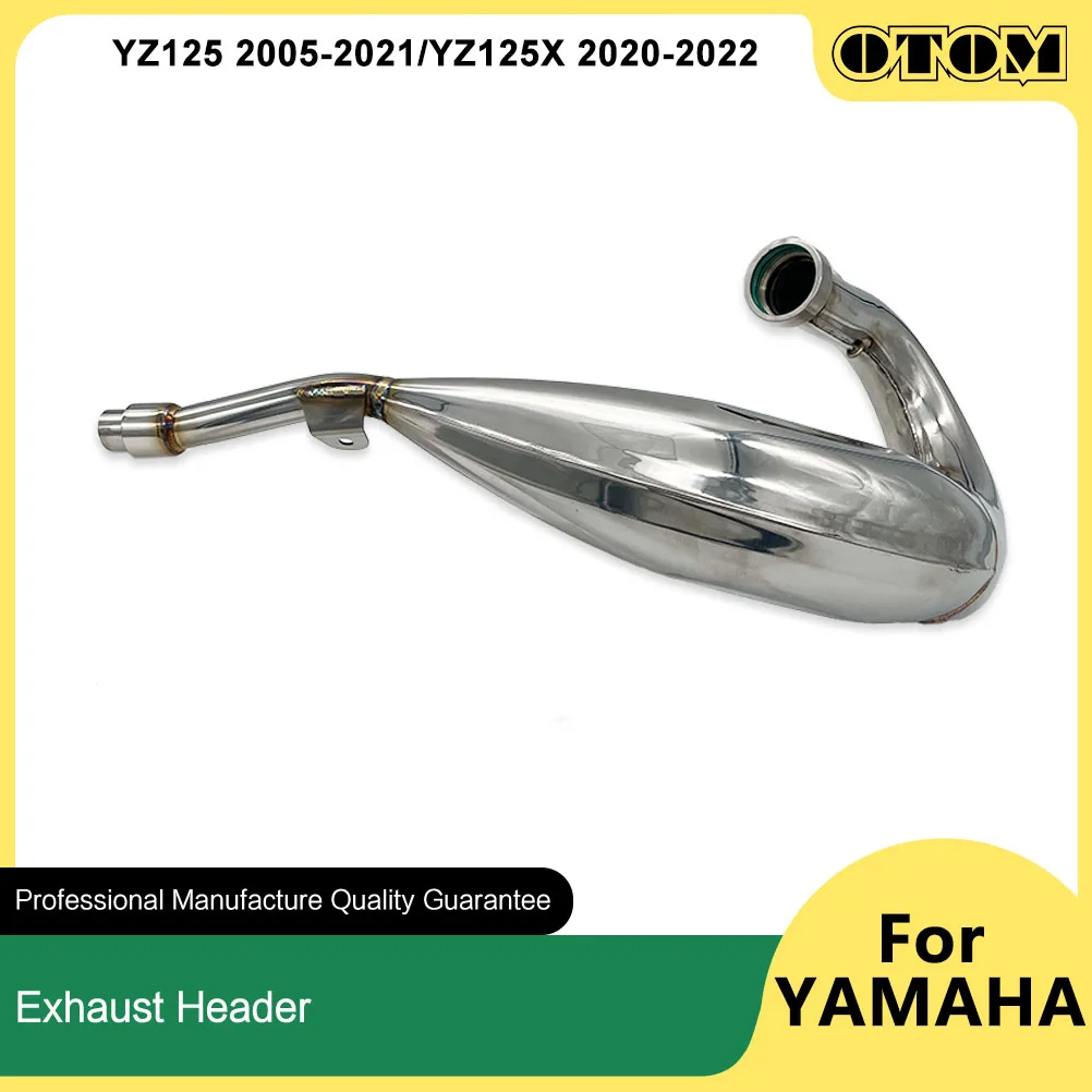 

OTOM 2005-2022 выхлопная труба мотоцикла из нержавеющей стали, передняя соединительная трубка для YAMAHA YZ125 YZ125X, аксессуары для мотокросса