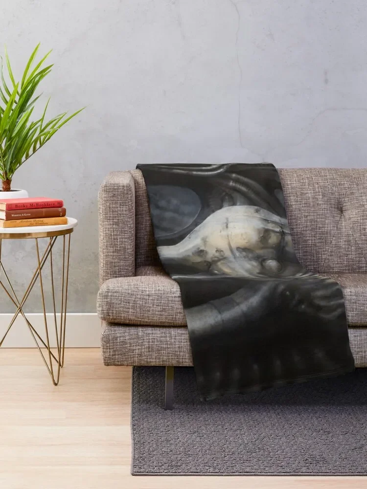 H.R Giger - Necronomicon IV Throw Blanket Luxury Throw Furrys Blankets