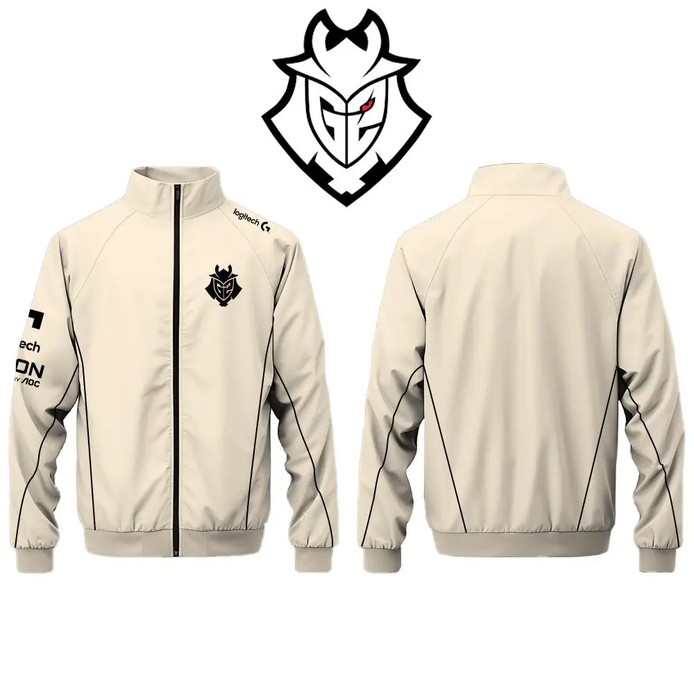 

G2 Esports Club Jackets Jersey LEC 2025 World Championship Team Training Uniforms Men's Autumn/winter Zip-up Stand Collar Jacket