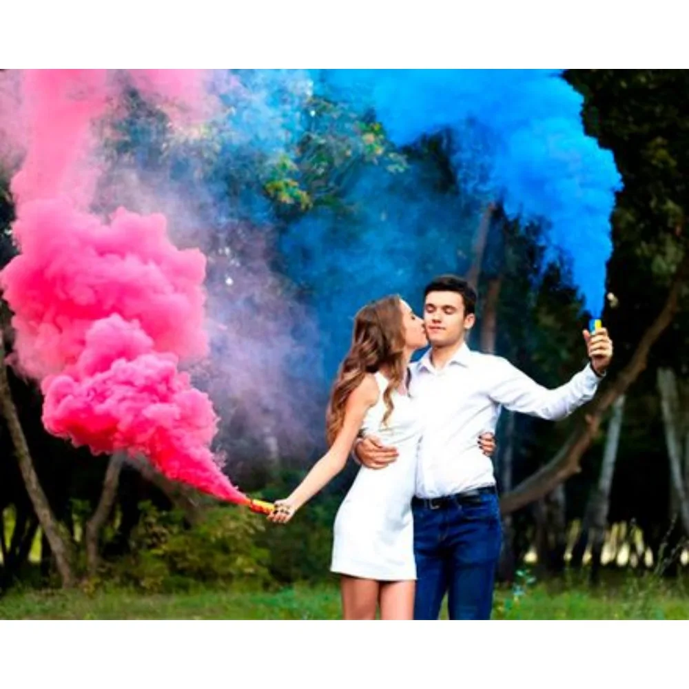 3 قطعة الدخان الملونة المحمولة مرحلة الزفاف ماجيك الضباب الدخان عصا الدعامة جو مثيرة للاهتمام ديكور الحفلات التصوير المعونة الدخان