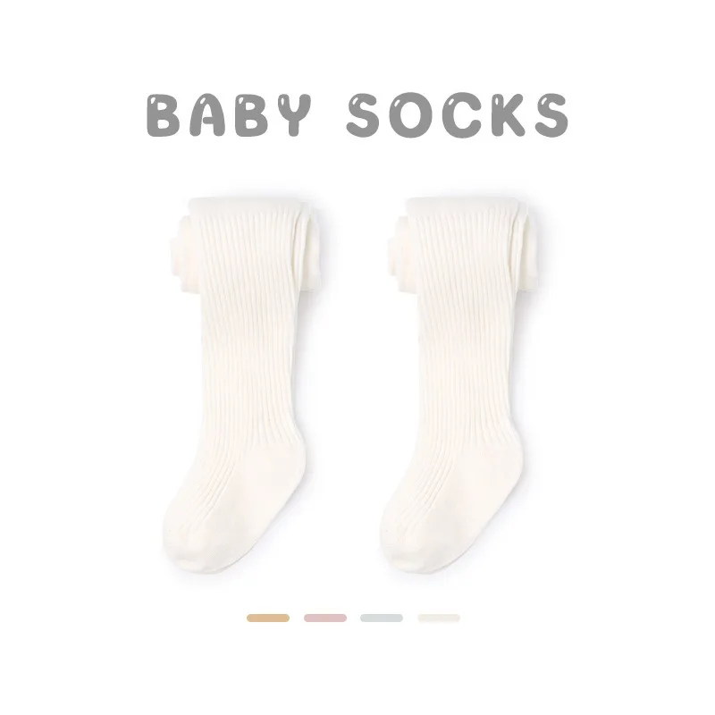

New Knitted Baby Tights Breathable Solid Color Kids Pantyhose Cotton Children Leggings