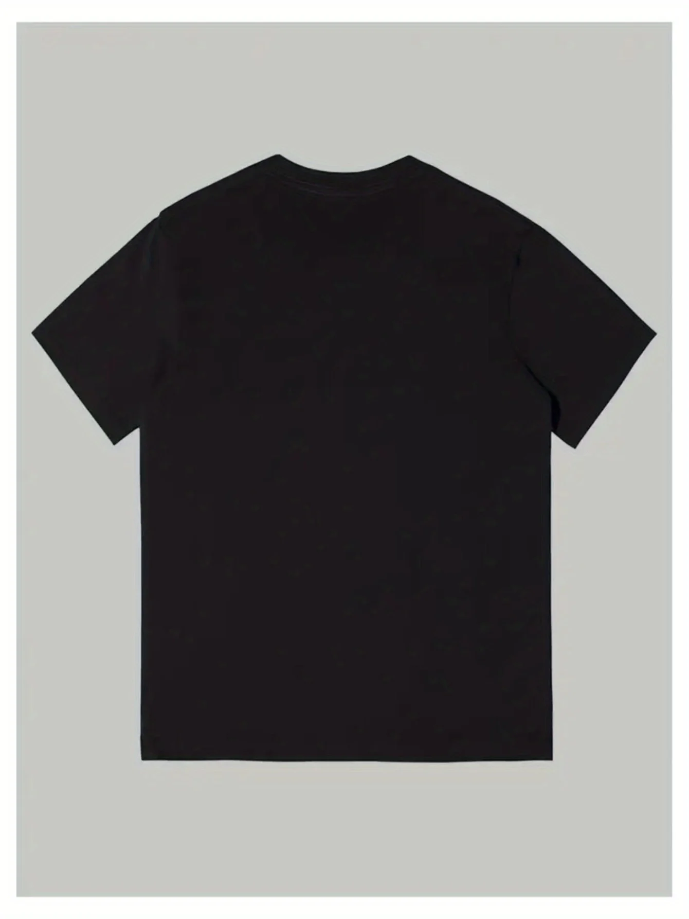 Men's casual round neck 100% cotton, geometric Santa Claus motorcycle rider-four seasons short-sleeved printed T-shirt.