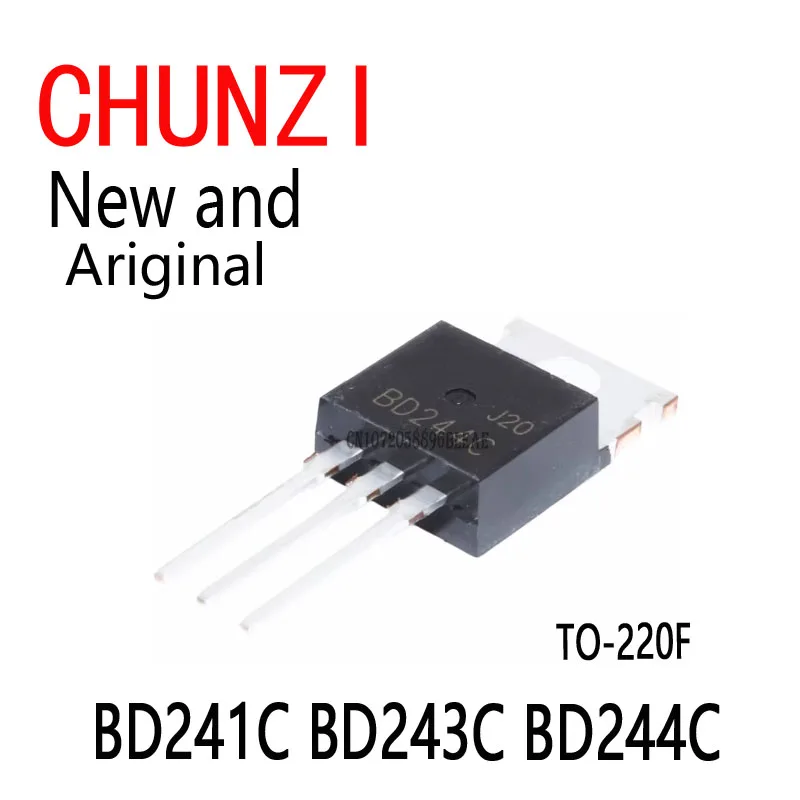10Pcs New and Original BD241 BD243 BD244 PNP Medium Linearity TO-220 BD241C BD243C BD244C